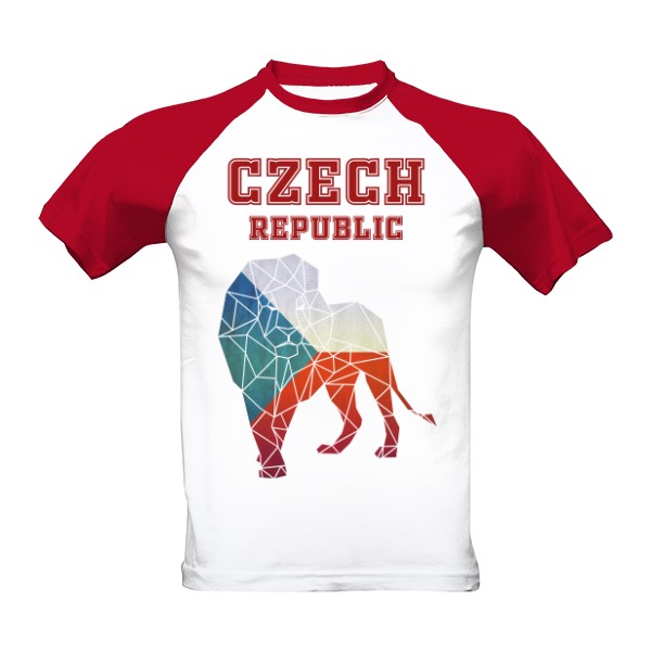 Tričko s potiskem Czech rebublic, lev a vlajka