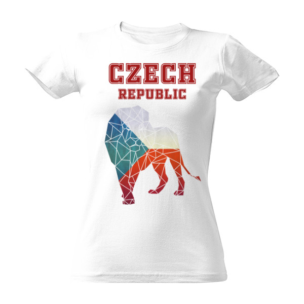 Tričko s potiskem Czech republic lev a vlajka